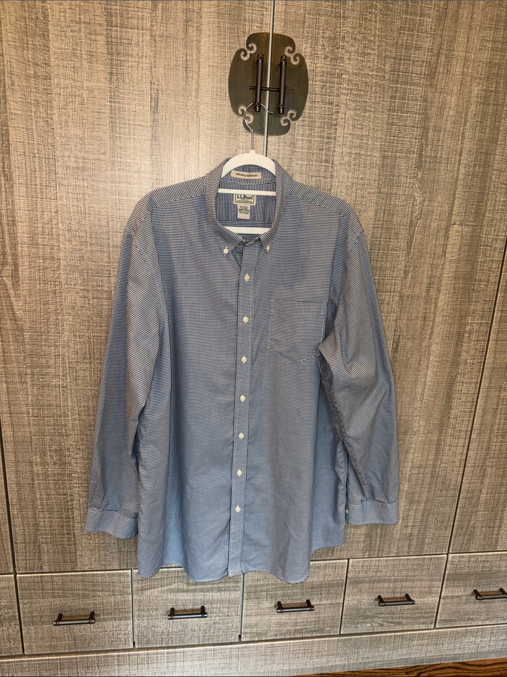L.L. Bean Men's Light Blue Button-Down Dress Shirt